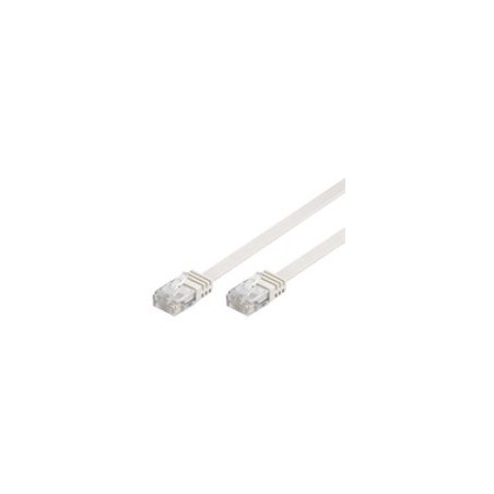 Goobay RJ45 CAT 5e Flat U/UTP CCA 5m White - High-Speed Networking Cable for Optimal Performance